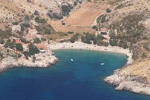 Zátoka Dubovica z letadla