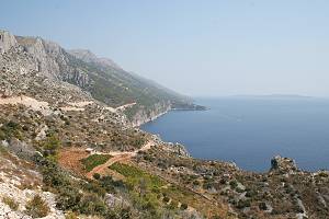 Protipožární cesta na jižních svazích Hvaru